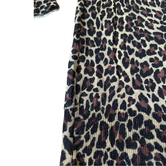 J.Crew Tippi in Leopard Print Merino Wool Knit Sweater Women’s Size XS A7 - Picture 8 of 9